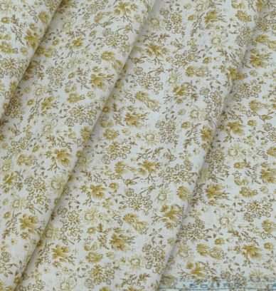 Shirt Fabric Solino Pure Linen Printed Colour White N Greenish Yellow